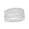 Thumbnail Image 1 of 1 CT. T.W. Diamond Double Row Leaf Band in 10K White Gold