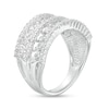 Thumbnail Image 3 of 1 CT. T.W. Diamond Double Row Leaf Band in 10K White Gold