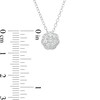 Thumbnail Image 2 of 1/4 CT. T.W. Multi-Diamond Scallop Edge Flower Pendant in 10K White Gold