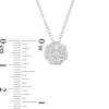Thumbnail Image 3 of 1/2 CT. T.W. Multi-Diamond Scallop Edge Flower Pendant in 10K White Gold