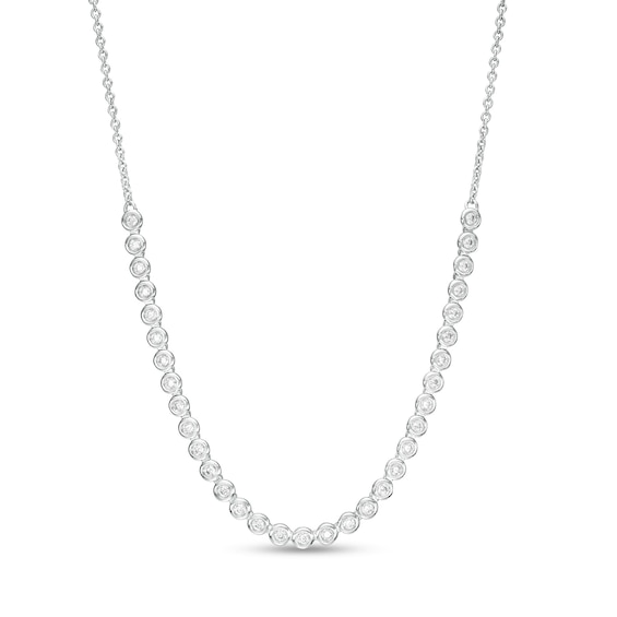 1/2 CT. T.w. Diamond Line Necklace in 10K White Gold – 17"