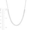 Thumbnail Image 3 of 1/2 CT. T.W. Diamond Line Necklace in 10K White Gold – 17"