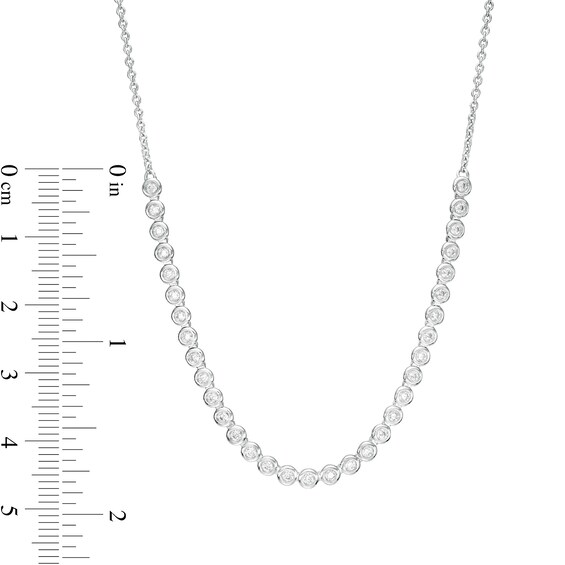 1/2 CT. T.w. Diamond Line Necklace in 10K White Gold – 17"