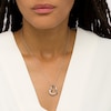 Thumbnail Image 2 of 1/3 CT. T.W. Diamond Double Row Tilted Heart Pendant in Sterling Silver