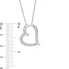 Thumbnail Image 3 of 1/3 CT. T.W. Diamond Double Row Tilted Heart Pendant in Sterling Silver