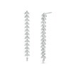 1/2 CT. T.W. Diamond Leaf Drop Earrings in 10K White Gold