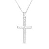 Thumbnail Image 0 of Diamond-Cut Cross Pendant in 10K White Gold