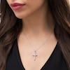 Thumbnail Image 1 of Diamond-Cut Cross Pendant in 10K White Gold