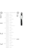Thumbnail Image 3 of 1/10 CT. T.W. Diamond Solitaire Black Enamel Hoop Earrings in Sterling Silver