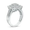 Thumbnail Image 2 of Marilyn Monroe™ Collection 1 CT. T.W. Multi-Diamond Double Frame Split Shank Ring in 10K White Gold