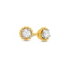 Thumbnail Image 1 of 1/6 CT. T.W. Diamond Solitaire Bead Frame Stud Earrings in 10K Gold (I/I3)