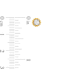 Thumbnail Image 3 of 1/6 CT. T.W. Diamond Solitaire Bead Frame Stud Earrings in 10K Gold (I/I3)