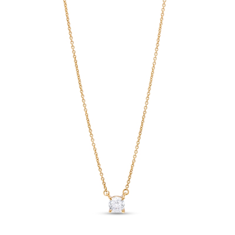 1/3 CT. Certified Lab-Created Diamond Solitaire Necklace in 14K Gold (F/SI2)