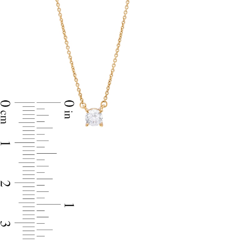 Main Image 3 of 1/3 CT. Certified Lab-Grown Diamond Solitaire Necklace in 14K Gold (F/SI2)