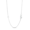 Thumbnail Image 3 of 1/3 CT. T.W. Diamond Curved Leaf Necklace in 10K White Gold