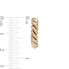 Thumbnail Image 3 of 10.0mm Rope J-Hoop Earrings in 10K Gold