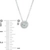 Thumbnail Image 3 of Aquamarine and Diamond Accent Frame Pendant in 10K White Gold