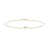 Thumbnail Image 1 of 1/20 CT. T.W. Diamond Dainty North Star Anklet in 10K Gold – 10"