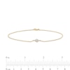 Thumbnail Image 3 of 1/20 CT. T.W. Diamond Dainty North Star Anklet in 10K Gold – 10"
