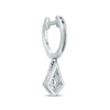 Thumbnail Image 2 of Marilyn Monroe™ Collection 1/4 CT. T.W. Baguette and Round Diamond Pointed Teardrop Drop Earrings in 10K White Gold