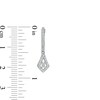 Thumbnail Image 4 of Marilyn Monroe™ Collection 1/4 CT. T.W. Baguette and Round Diamond Pointed Teardrop Drop Earrings in 10K White Gold