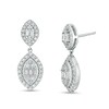Thumbnail Image 1 of Marilyn Monroe™ Collection 3/4 CT. T.W. Multi-Diamond Frame Small and Large Drop Earrings in 10K White Gold