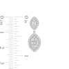 Thumbnail Image 2 of Marilyn Monroe™ Collection 3/4 CT. T.W. Multi-Diamond Frame Small and Large Drop Earrings in 10K White Gold