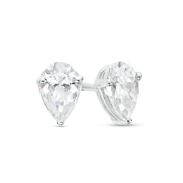 1/2 CT. T.W. Certified Pear-Shaped Lab-Created Diamond Solitaire Stud Earrings in 14K White Gold (F/SI2)