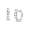 Thumbnail Image 0 of Marilyn Monroe™ Collection 1/2 CT. T.W. Diamond Graduated Hoop Earrings in 10K White Gold