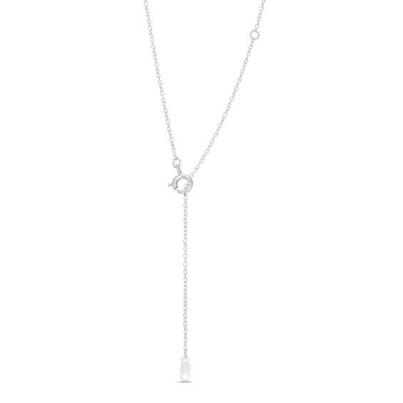 Ruby and Diamond Accent Frame Pendant in 10K White Gold