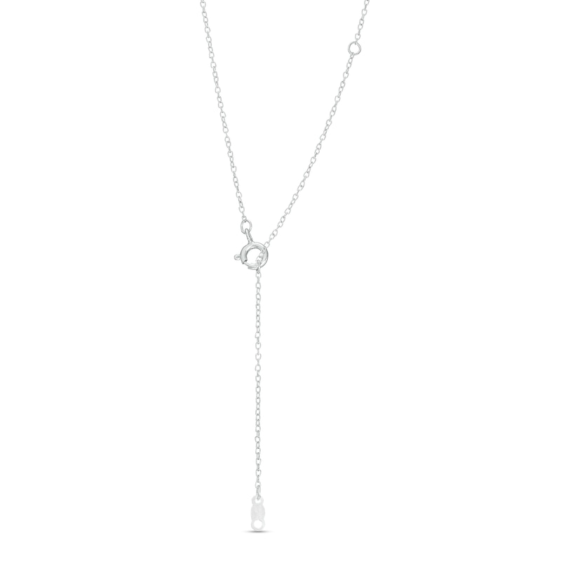 Ruby and Diamond Accent Frame Pendant in 10K White Gold | Zales