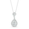 Thumbnail Image 0 of Marilyn Monroe™ Collection 1/2 CT. T.W. Pear-Shaped Multi-Diamond Pendant in 10K White Gold