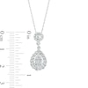 Thumbnail Image 1 of Marilyn Monroe™ Collection 1/2 CT. T.W. Pear-Shaped Multi-Diamond Pendant in 10K White Gold