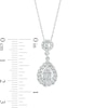 Thumbnail Image 2 of Marilyn Monroe™ Collection 1/2 CT. T.W. Pear-Shaped Multi-Diamond Pendant in 10K White Gold