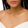 Thumbnail Image 3 of Marilyn Monroe™ Collection 1/2 CT. T.W. Pear-Shaped Multi-Diamond Pendant in 10K White Gold