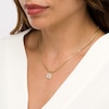 Thumbnail Image 2 of 1/5 CT. T.W. Diamond Lock Necklace in 10K Gold - 17"