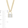 Thumbnail Image 3 of 1/5 CT. T.W. Diamond Lock Necklace in 10K Gold - 17"