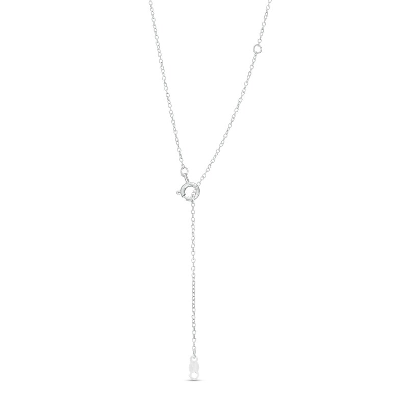 Main Image 3 of Citrine and Diamond Accent Frame Pendant in 10K White Gold