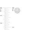 Thumbnail Image 3 of 1 CT. T.W. Certified Lab-Grown Diamond Scallop Frame Flower Stud Earrings in 14K White Gold (F/SI2)