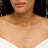 Thumbnail Image 3 of Marilyn Monroe™ Collection 3/4 CT. T.W. Marquise-Shaped Multi-Diamond Frame Small and Large Pendant in 10K White Gold