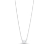 Thumbnail Image 0 of 1/3 CT. Certified Emerald-Cut Lab-Created Diamond Solitaire Necklace in 14K White Gold (F/SI2)