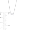 Thumbnail Image 2 of 1/3 CT. Certified Emerald-Cut Lab-Created Diamond Solitaire Necklace in 14K White Gold (F/SI2)