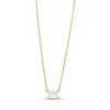 Thumbnail Image 1 of 1/3 CT. Certified Emerald-Cut Lab-Grown Diamond Solitaire Necklace in 14K Gold (F/SI2)