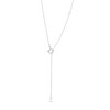 Thumbnail Image 3 of White Sapphire and Diamond Accent Frame Pendant in 10K White Gold