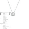 Thumbnail Image 4 of White Sapphire and Diamond Accent Frame Pendant in 10K White Gold