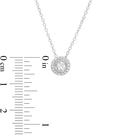 Sapphire and Diamond Accent Frame Pendant in 10K Gold