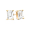 Thumbnail Image 0 of 1/2 CT. T.W. Certified Emerald-Cut Lab-Created Diamond Solitaire Stud Earrings in 14K Gold (F/SI2)