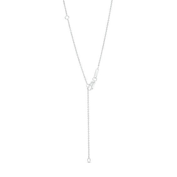 Amethyst and Diamond Accent Frame Pendant in 10K White Gold