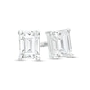 Thumbnail Image 1 of 1/2 CT. T.W. Certified Emerald-Cut Lab-Grown Diamond Solitaire Stud Earrings in 14K White Gold (F/SI2)