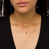 Thumbnail Image 2 of Garnet and Diamond Accent Frame Pendant in 10K Gold